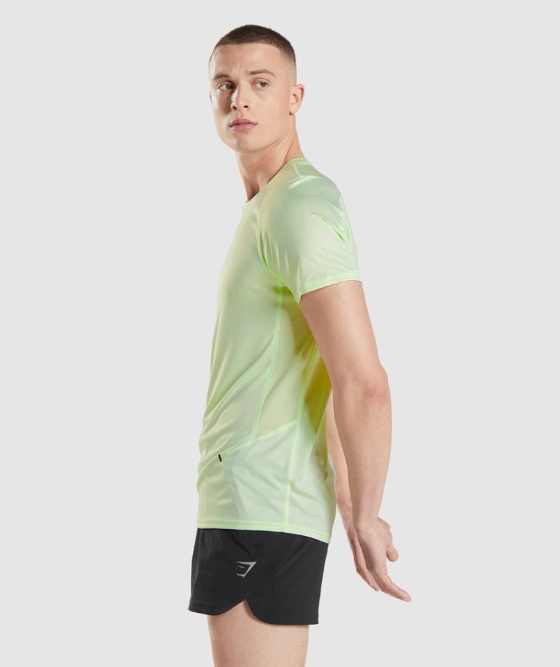 Men's Gymshark Speed Evolve T-Shirts Light Green | NZ 8SUHEM